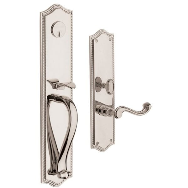 Baldwin Double Cylinder Handlesets Lifetime Bright Nickel 6963.055.LDBL - main